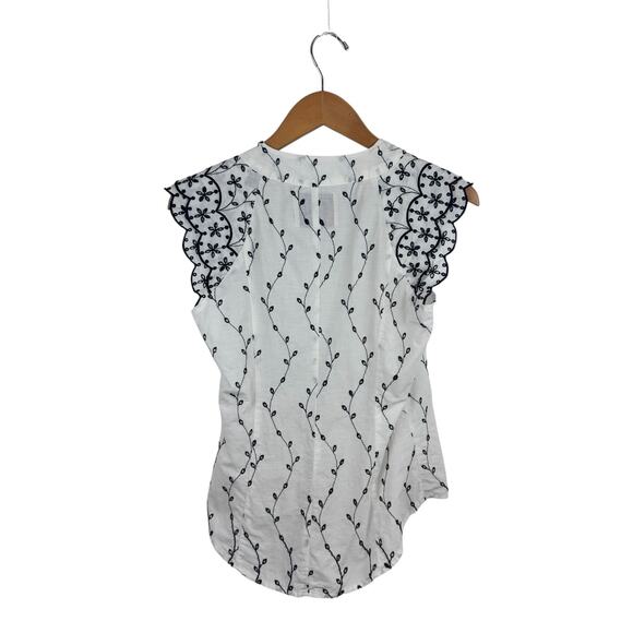 Anthropologie Fine Garments by Bell Embroidered Blouse 2 French Feminine - Picture 6 of 6